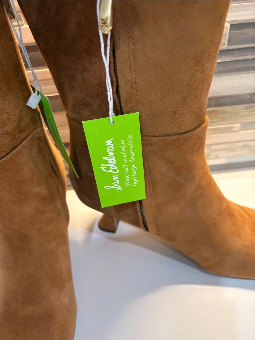 Sam Edelman Lyla Cognac Suede Over-the-Knee Boots